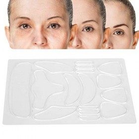 Asixxsix Patchs Anti-Rides, 16Pcs Silicone Forehead Wrinkle Patches, Patchs Anti-Rides Visage Bandeau Visage pour Lisser et p