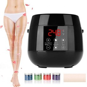 Kuuleyn Réchauffeur de Cire dépilation, Ensemble de Chauffage de Cire daffichage à LED Intelligent UE 220V 