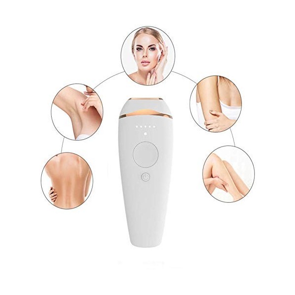 HIZQ Épilateur Lumière Pulsée, Accueil Appareil Depilation Definitive avec 500,000 Flashs, IPL Épilateur Intense avec 2 Mode