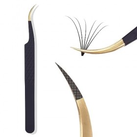 Camillash Pince à épiler à pointe en fibre pour extension de cils, meilleure pince à épiler professionnelle pour lisolation 