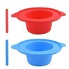 Lot de 2 doublures de cire en silicone, pot de cire en silicone avec 2 spatules de cire, pot de cire antiadhésif de rechange 