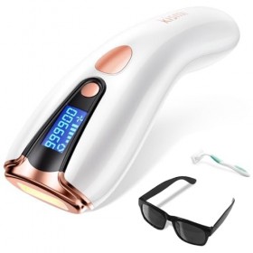 Epilateur Lumière Pulsée Kismi 999,000 Flashs IPL Epilation Definitive 2 Modes 5 Niveaux Dnergie Epilateur Electrique pour Ho