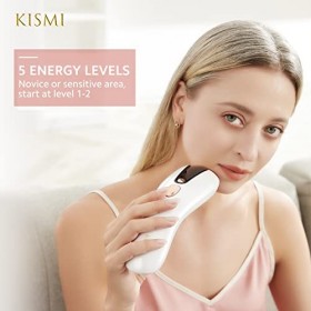 Epilateur Lumière Pulsée Kismi 999,000 Flashs IPL Epilation Definitive 2 Modes 5 Niveaux Dnergie Epilateur Electrique pour Ho