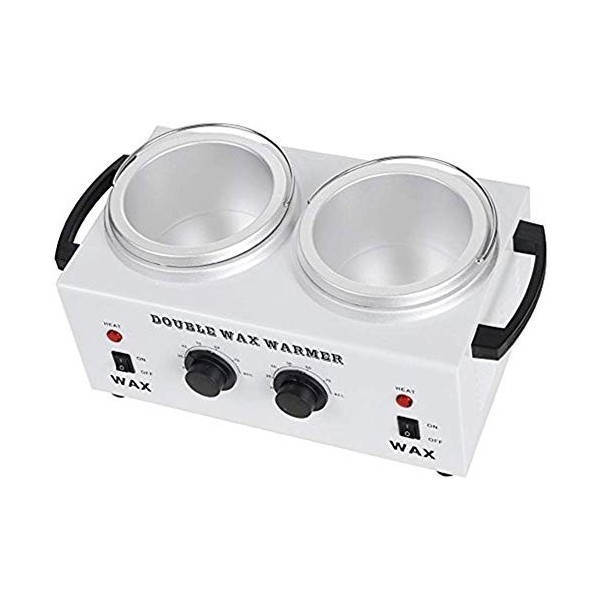 Professionnel Double Pot Épilation Chauffe-Cire Chauffe Cire, Machine Chauffe-Cire électrique à Fusion Rapide Portable Meltin