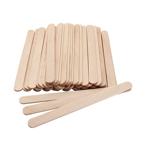 Xujia Lot de 200 bâtonnets applicateurs de cire naturelle 10 cm