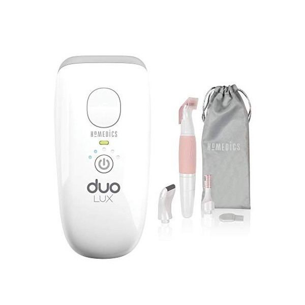 Homedics Duo One Épilateur Ipl Beauty, Traitement pour LÉpilation Rapide et Sans Douleur pour Visage, Jambes, Aisselles, Bik