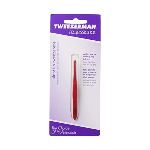 Tweezerman Tweezerette Pince à épiler biseautée, couleurs assorties