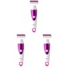 FRCOLOR 3 Pièces Epilateur Rasoir Femme Tondeuse à Sourcils Épilateur Manquer Façonneur Taille Des Sourcils Violet