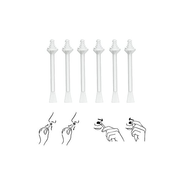 HERIS Lot de 100 spatules à la cire pour le nez et lépilation des poils du nez, des oreilles, du visage, des sourcils