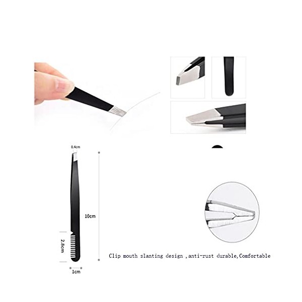 WFJDC Double Tête Design Tyelash Tweezers Épilation Épilation Tweezers Maquillage Outils De Maquillage Burbrow Beauté Maquill