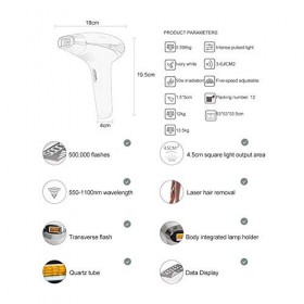 Dispositif Dépilation Indolore De Photon IPL, Dispositif Dépilation Tout-En-Un Flash Tout-En-Un Durable De 50W Avec Rasoir 