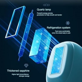 Lescolton Sapphire IPL Épilation avec 3 filtres de rechange Technologie Ice-Cooling Épilation indolore pour femmes et hommes 