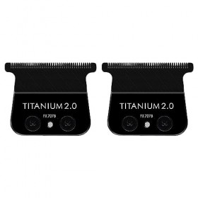 FX707Z DLC Lot de 2 lames de rechange compatibles avec BaBylissPRO FX787 et FX726 Barberology Noir