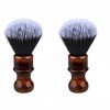 FRCOLOR 2 Pièces Brosse à Cheveux Brosse De Salon De Visage Blaireaux En Bois Blaireau De Barbier Brosse Plumeau Visage Blair