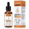 Sérum Vitamine C 20% - Une formule puissante et avancée- 30ml - Acide Hyaluronique, Rétinol et un mélange dhuile dEglantier