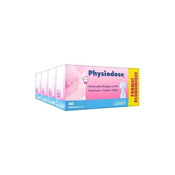 Laboratoire Gilbert Physiodose Sérum Physiologique Stérile Lot de 4 x 40 Unidoses