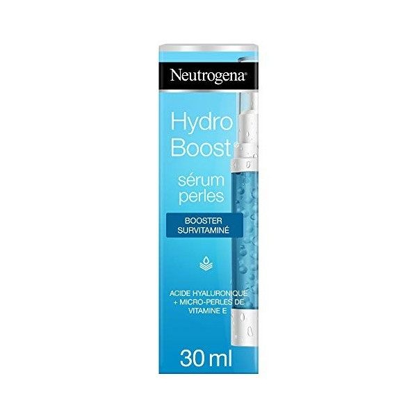 Neutrogena Hyrdo Boost Sérum Perles avec Acide Hylaronique et Micro-Perles de Vitamine E, 30 ml