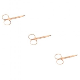 FRCOLOR 3 Pièces Ciseaux À Nez Pour Hommes Ciseaux À Cuticules Ciseaux De Beauté Du Nez Ciseaux À Cheveux Nasaux Ciseaux À Ci