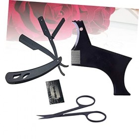 Beaupretty 1 Pièces Modèle De Mise En Forme Peigne Salon Rasoir Hommes Barbe Guide Outil Barbier Cheveux Cisailles Rasage Bar