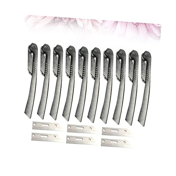 minkissy 2 Ensembles 10 Pièces Outil De Rasage Dermaplaning Épilateur Du Visage Rasoir À Sourcils Cisaillement Des Sourcils C