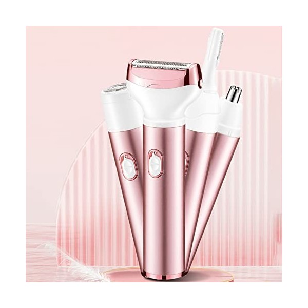 Épilateur Tondeuse 4 en 1 pour Femmes, Dispositif Dépilation du Visage, épilateur Multifonctionnel Rechargeable pour Dames, 