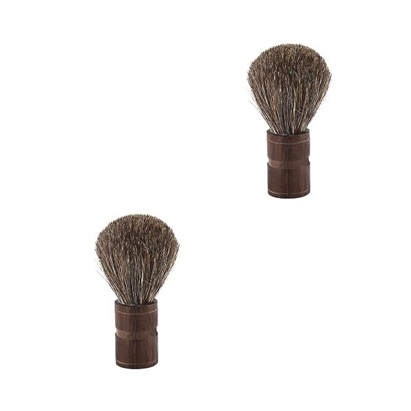 minkissy 2 Pièces Blaireaux Pour Hommes Hommes Blaireau Barbe Brosse Pour Hommes Cheveux Barbe Brosse Moustache Brosse Barbe 