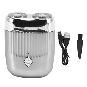 Tondeuse à Barbe Mini Tondeuses à Cheveux Pour Hommes Argent Portable Rechargeable Lavable Mini Tondeuse à Barbe Pour Salon à