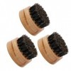 FRCOLOR 3 Pièces Brosse À Barbe Barbe Blaireau Hommes Outils Brosse À Cheveux Avec Poignée Brosse De Barbier En Bois Mâle Out