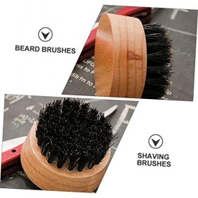 FRCOLOR 3 Pièces Brosse À Barbe Barbe Blaireau Hommes Outils Brosse À Cheveux Avec Poignée Brosse De Barbier En Bois Mâle Out