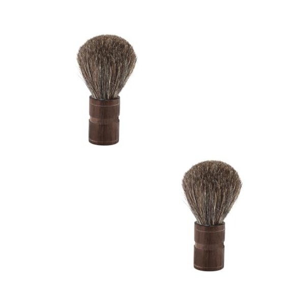 minkissy 2 Pièces Hommes Blaireau Blaireaux Pour Hommes Moustache Brosse Barbe Brosse Homme Doux Bambou