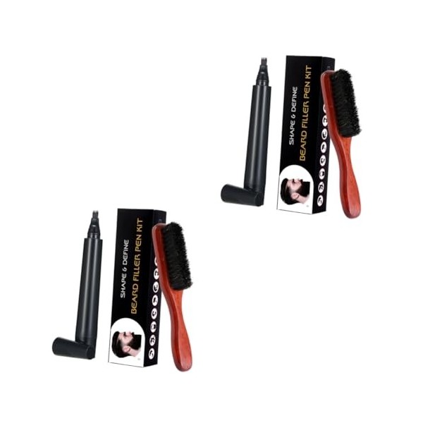 FOMIYES 2 Ensembles 2 Pièces À Barbe À Barbe Kit De Remplissage De Barbe Stylo De Réparation De Poils Du Visage Stylo De Remp