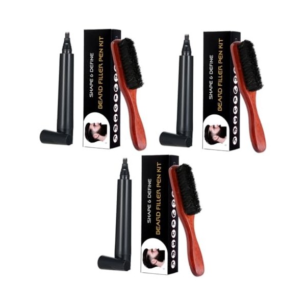 FOMIYES 2 Ensembles 2 Pièces À Barbe À Barbe Kit De Remplissage De Barbe Stylo De Réparation De Poils Du Visage Stylo De Remp