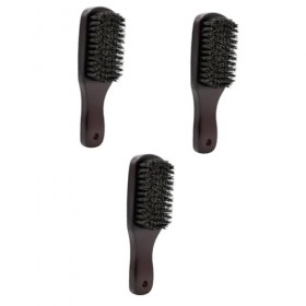 minkissy Lot de 3 brosses à cheveux pour homme - Peigne à moustache en bambou - Brosse à barbe pour homme - Peigne à barbe - 