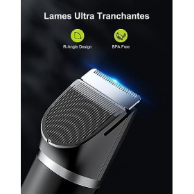 Rolgno Tondeuse Cheveux Hommes, Rasoir Femme Maillo, Rechargeable Tondeuse Corps Homme avec Lame Céramique Remplaçable, IPX7 