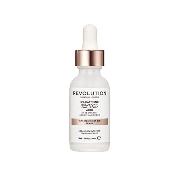 Revolution Skincare London, 5% de caféine et dacide hyaluronique