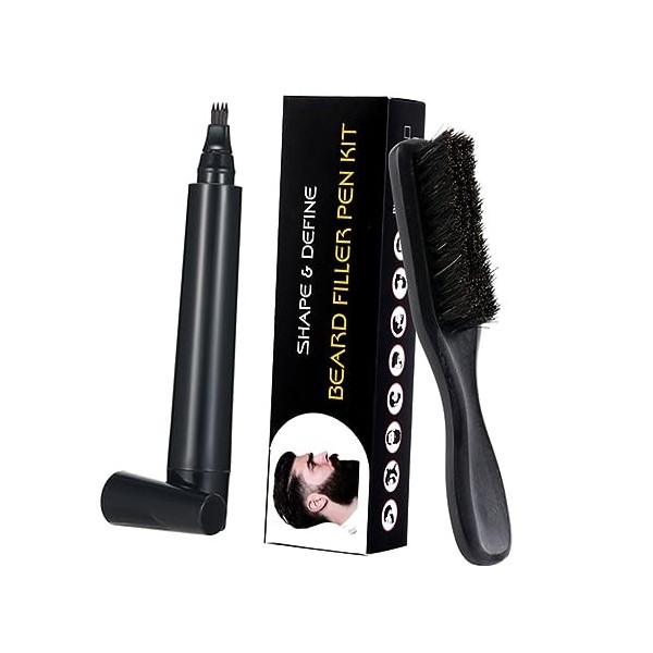 minkissy 2 Ensembles 2 Pièces Brosse À Barbe Brosse À Barbe Outil De Coiffure De Barbe Trousse À Outils De Crayon À Kit De So