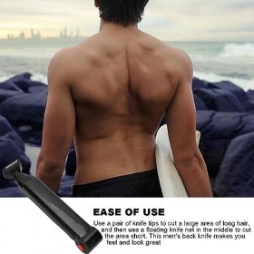 Rasage du Corps,Rasoir à Cheveux pour Le Dos, épilation électrique, toiletteur | Rasage corporel Pliable avec poignée Ergonom