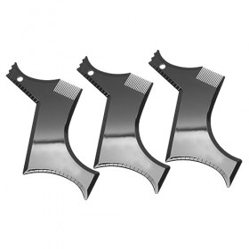 Beaupretty 9 Pièces Modeleur De Guide De Moustache Peigne à Barbe Outil De Guide De Mise En Forme De Barbe Crayon De Coiffeur