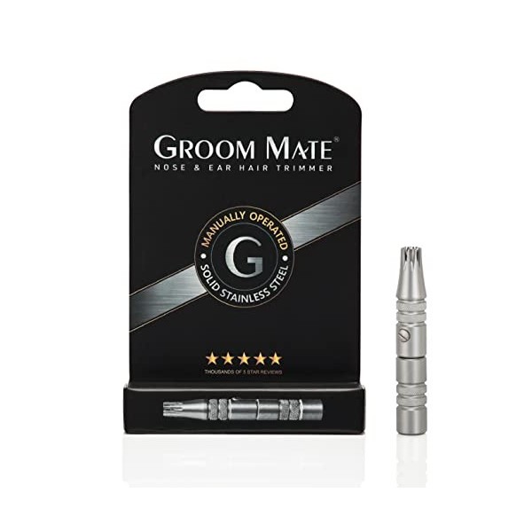 Tondeuse pour poils de nez et doreilles Groom Mate Platinium XL