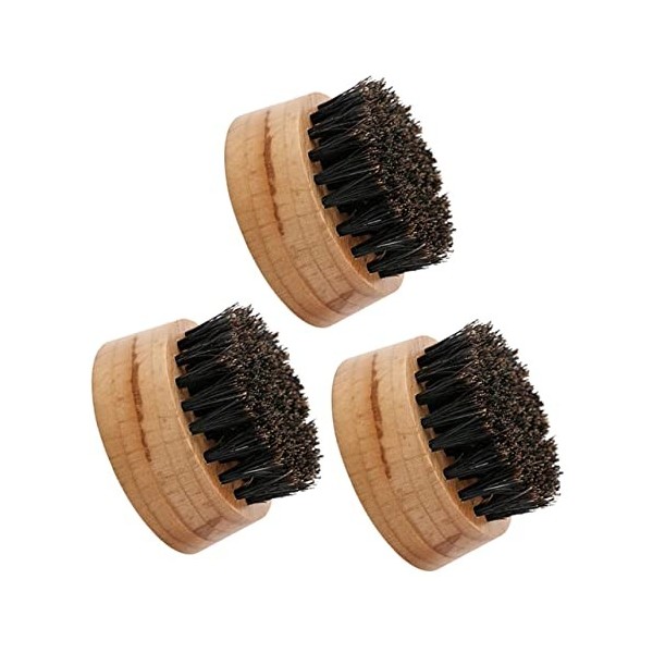 Beaupretty 3 Pièces Brosse À Barbe Voyage Blaireau Outils De Nettoyage Soins Infirmiers Bois Moustache Brosse Bois Moustache 