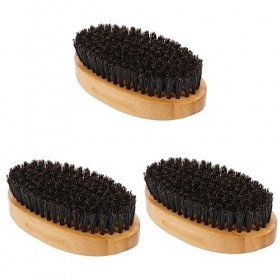 FOMIYES 3 Pièces Brosse Coiffante Brosse En Poils De Sanglier Brosse À Barbe En Poils De Sanglier Peigne À Barbe Pour Hommes 