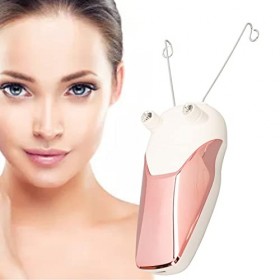 Épilateur électriqueFil pour Femme avec éclairage LED, Poignée Ergonomique et Longue Endurance, épilation avec Fil de Coton, 