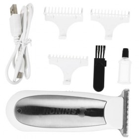 minkissy Tondeuse électrique pour bébé avec chargement USB - Blanc