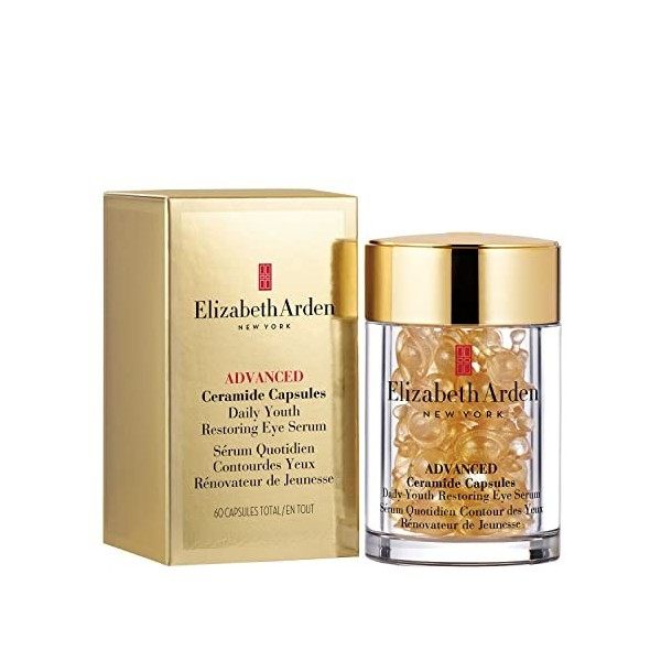 Elizabeth Arden Advanced Ceramide, Sérum Quotidien Rénovateur de Jeunesse 60 Capsules , Contour des Yeux Anti-Âge