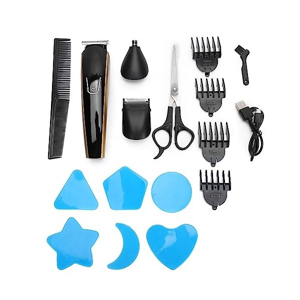 Aoutecen Kit de Coupe de Cheveux pour Hommes électrique S 20 × 15 × 5 3-en-1 Tondeuse à Cheveux Nez Tondeuse à Cheveux Rechar