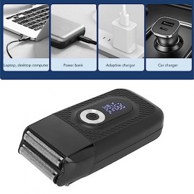 Tondeuse à Barbe électrique Tondeuse à Barbe USB Numérique Maille Intelligente pour la Maison