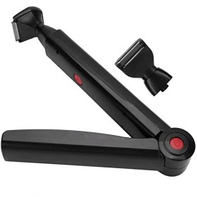 SCGHBK Rasoir à dos avec chargement USB pour homme - Long manche - Double tête - Rasoir électrique pour enlever les poils - P