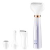 Yolispa Ensemble de rasoir 4 en 1 pour femme portable rechargeable pour le visage, les bras, les jambes, les aisselles