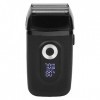 Jauarta Tondeuse à barbe électrique LED réglable 3 vitesses lame amovible rechargeable USB Tondeuse à barbe numérique