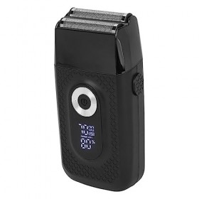 Jauarta Tondeuse à barbe électrique LED réglable 3 vitesses lame amovible rechargeable USB Tondeuse à barbe numérique